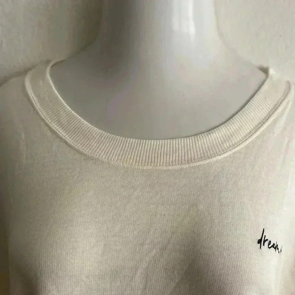 🆕 Free People Ivory Cozy Cool Girl Lounge T-Shirt M🆕 - Picture 10 of 16